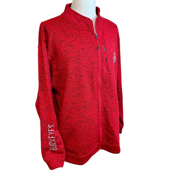 CHAMPION Ohio State Buckeyes Mens Jacket‎ 2XL Red Full Zip College Football - Picture 5 of 13
